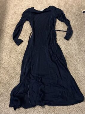 Long Sleeve Black Women's Maxi Dress